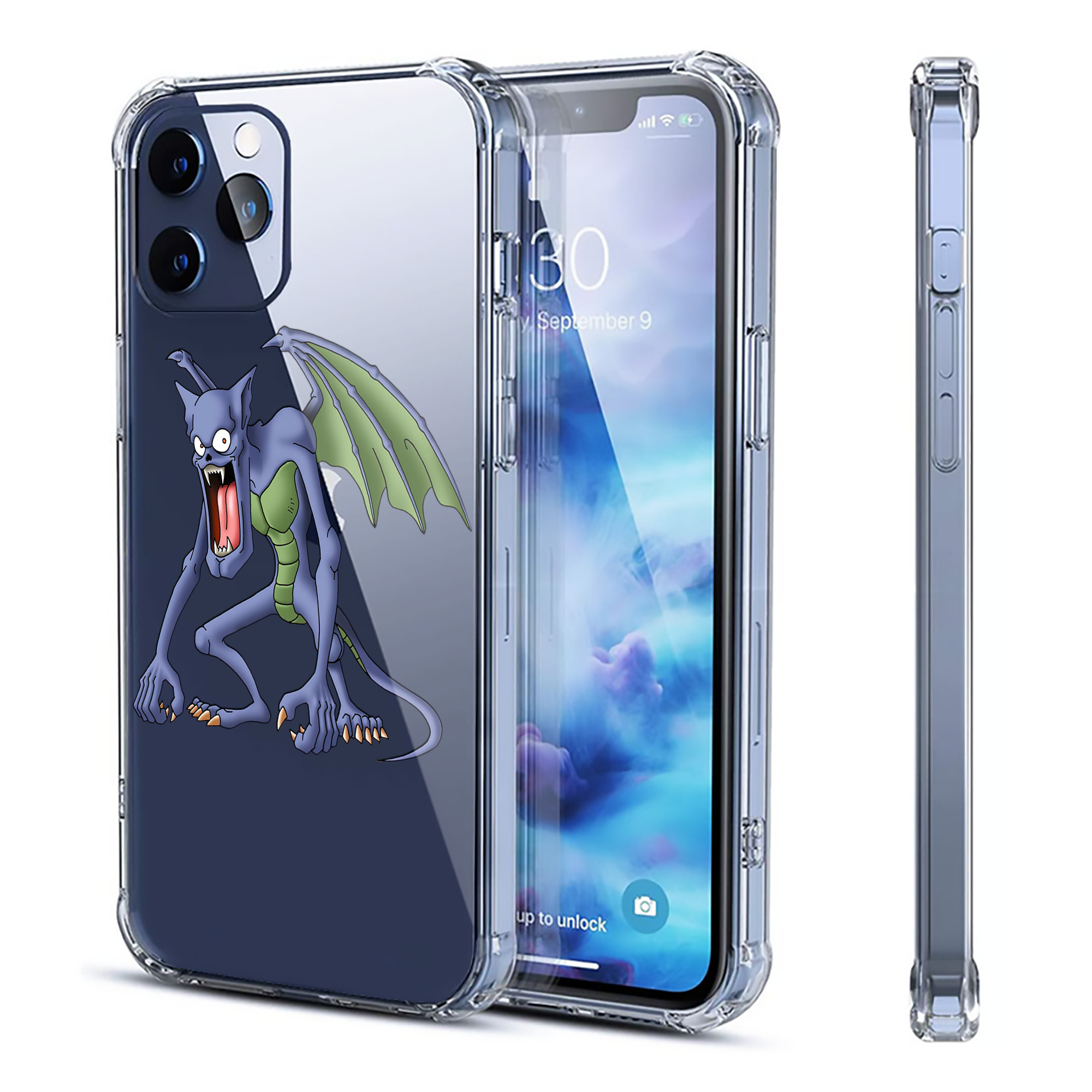 （画像用） ドラゴンクエスト Doragon Kuesuto Dragon Quest 【iPhone 12シリーズ対応】透明スマホケース（クリアソフトケース）